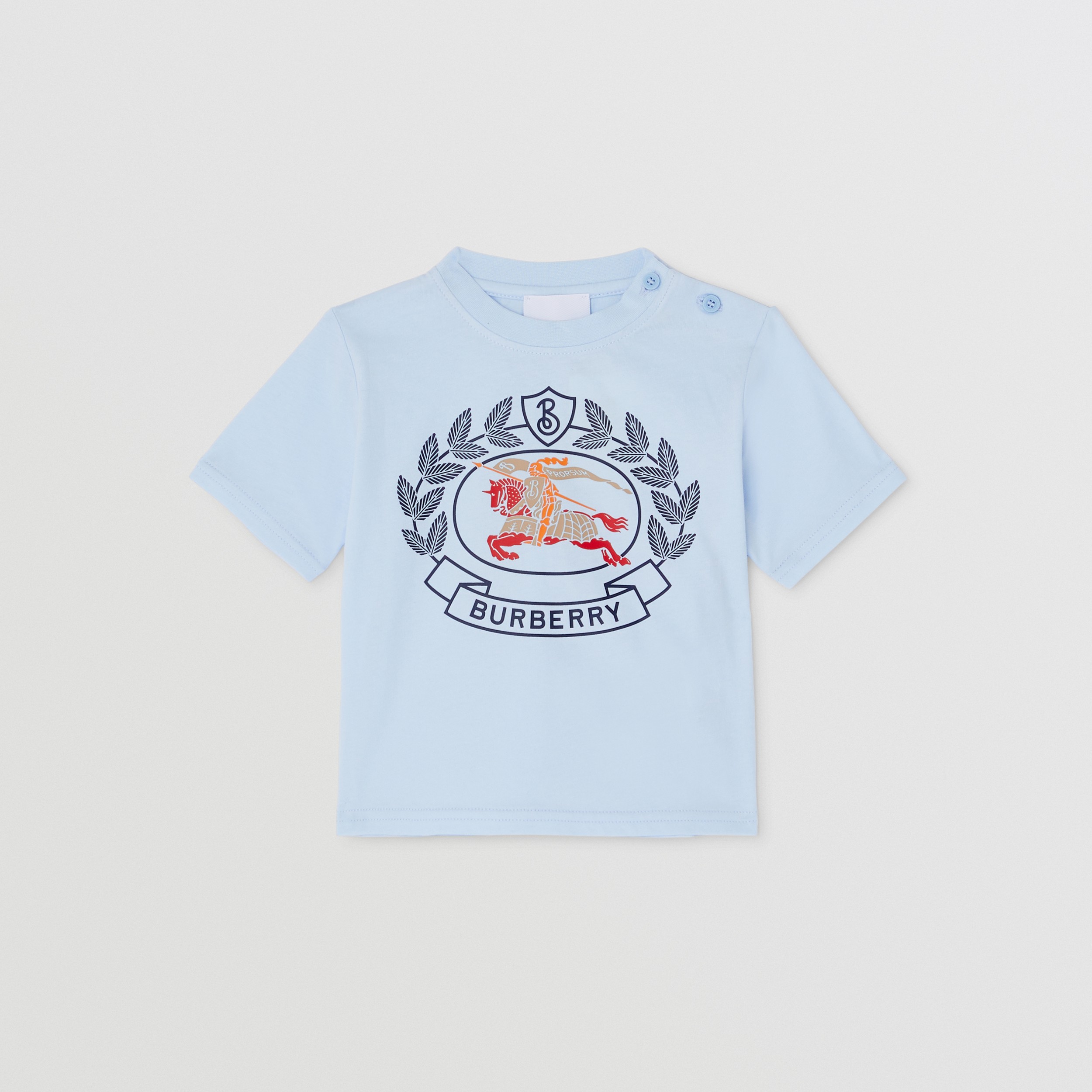 马术骑士印花棉质 T 恤衫 (浅蓝色) - 儿童 | Burberry® 博柏利官网 - 1
