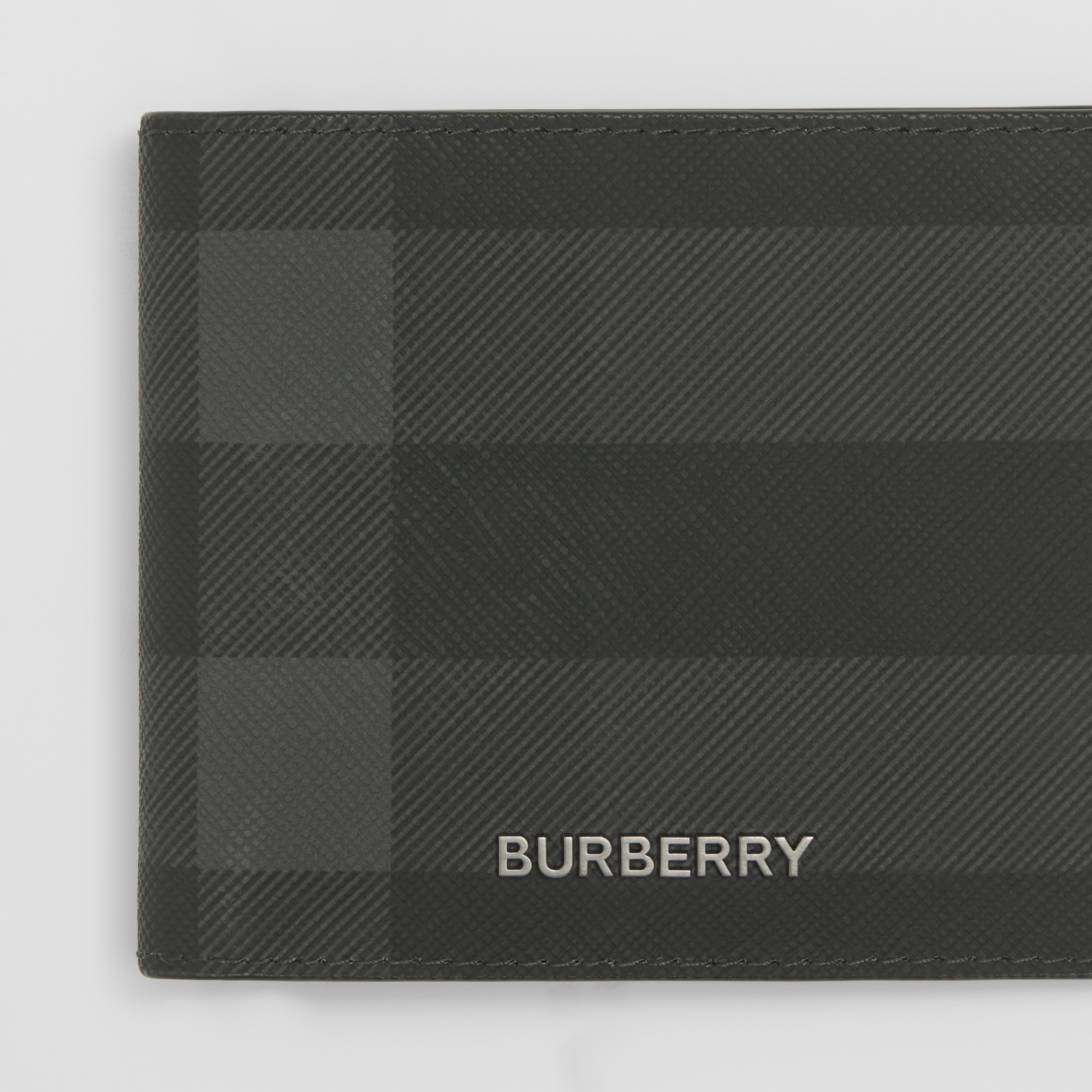 Charcoal Check Slim Bifold Wallet - Men | Burberry® Official - 2