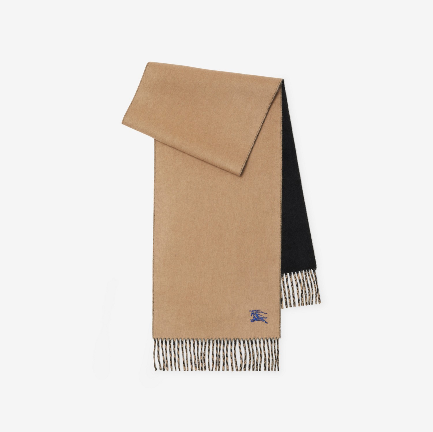 EKD Cashmere Reversible Scarf in Camel/black | Burberry® Official
