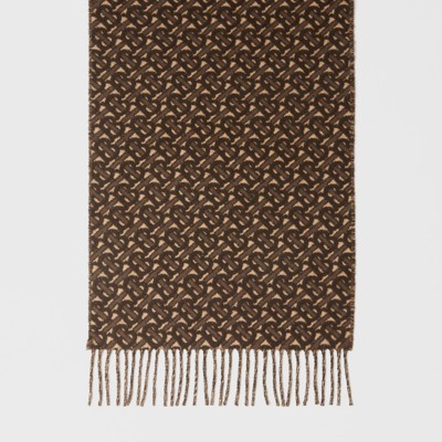 burberry monogram cashmere jacquard scarf