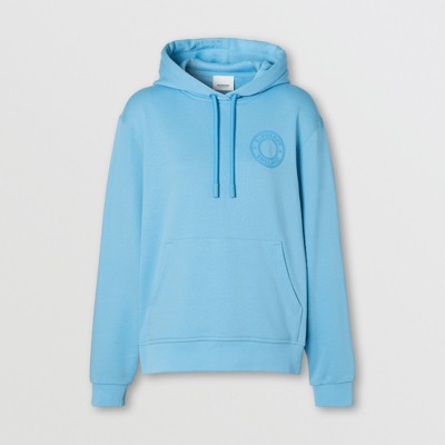 blue burberry hoodie