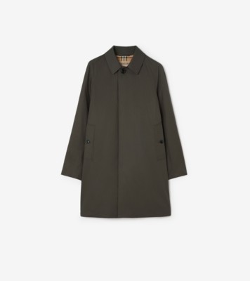 Mid-length Tropical Gabardine Camden Car Coat in Graphite grey