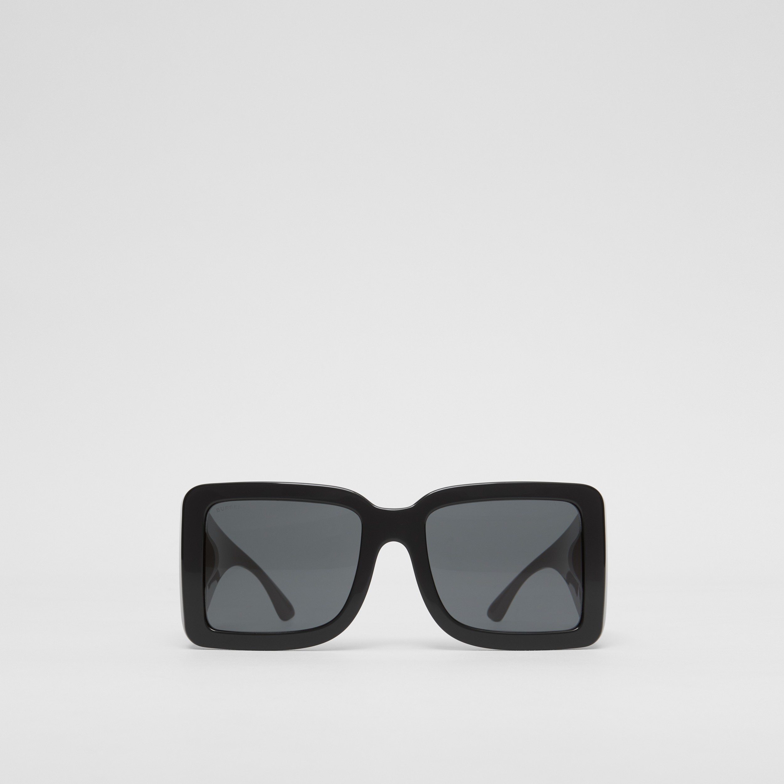 Sonnenbrille mit eckigem Gestell und B-Motiven (Schwarz) | Burberry® - 1