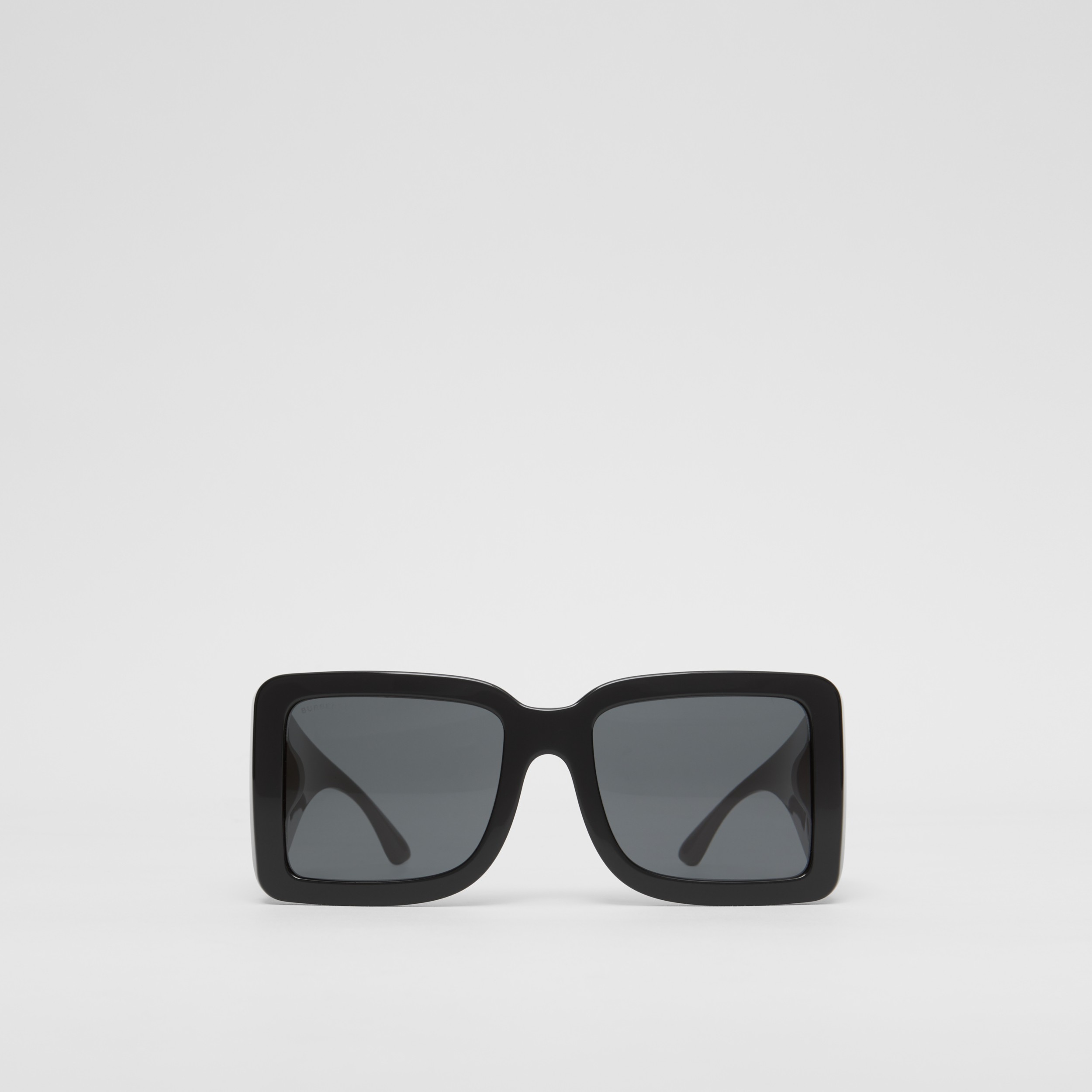 Gafas de sol con montura cuadrada y motivo de letra B (Negro) | Burberry®  oficial