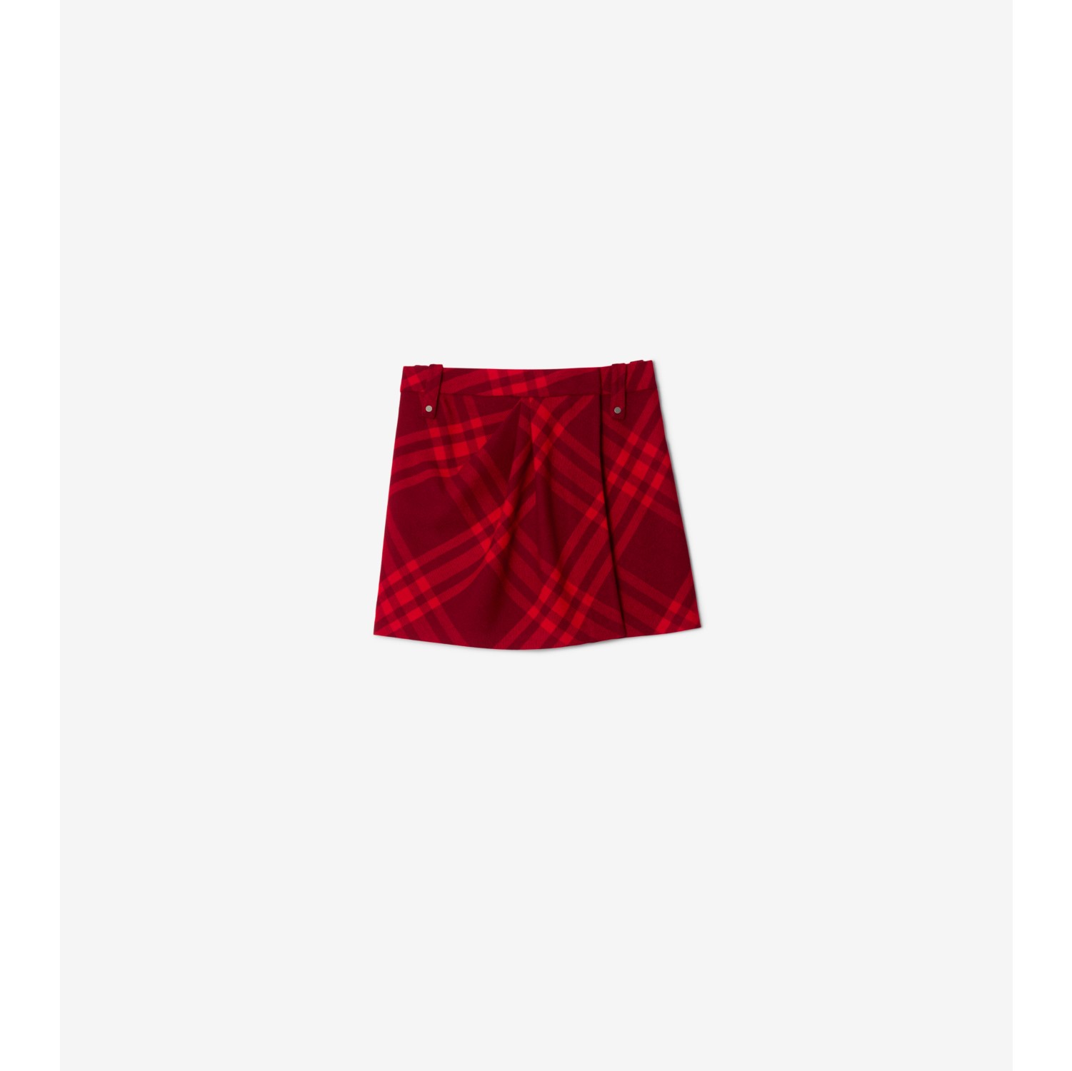 Check Wool Mini Skirt in Ripple - Women | Burberry® Official