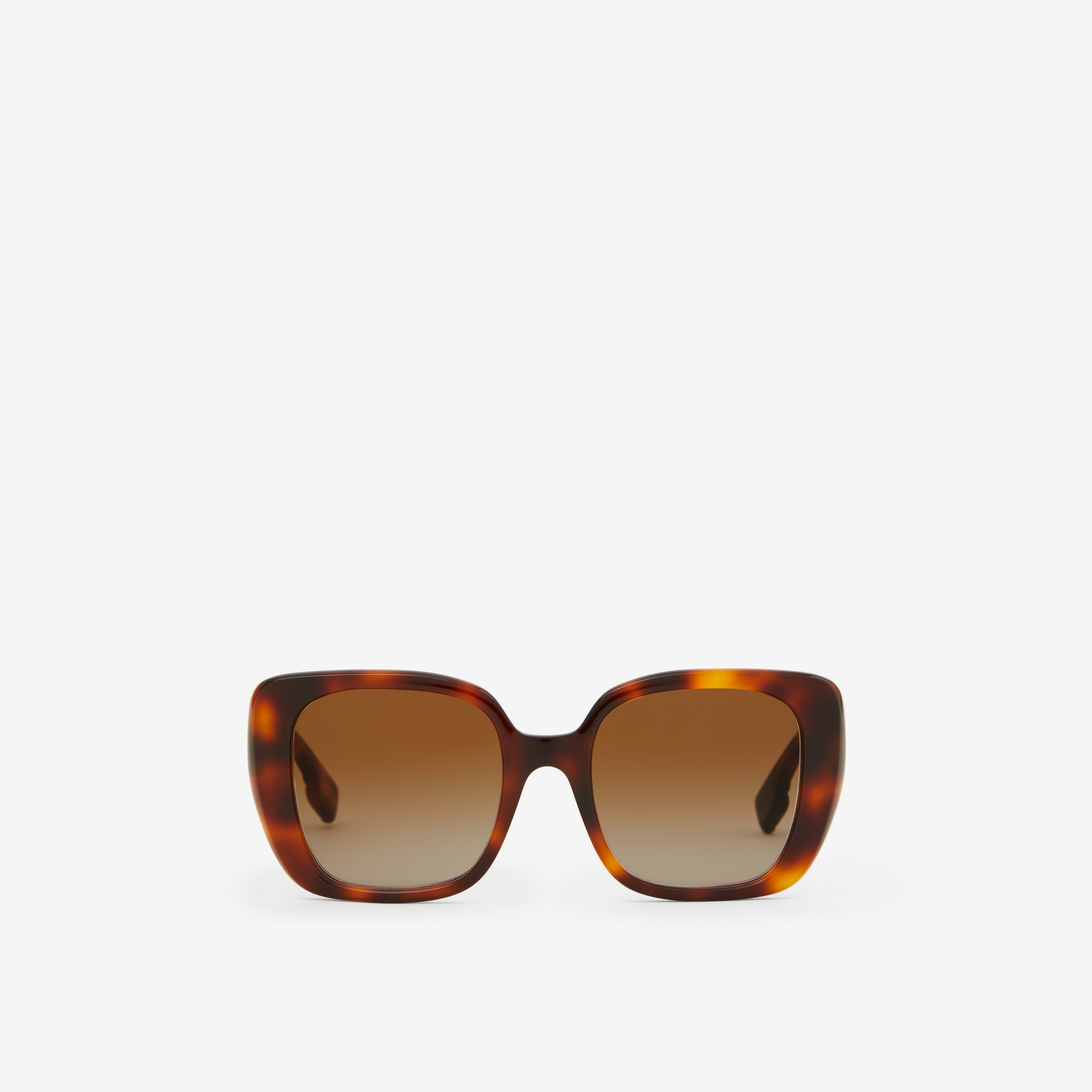 Monogram Motif Oversized Square Frame Lola Sunglasses in Warm Tortoiseshell - Women | Burberry® Official - 1