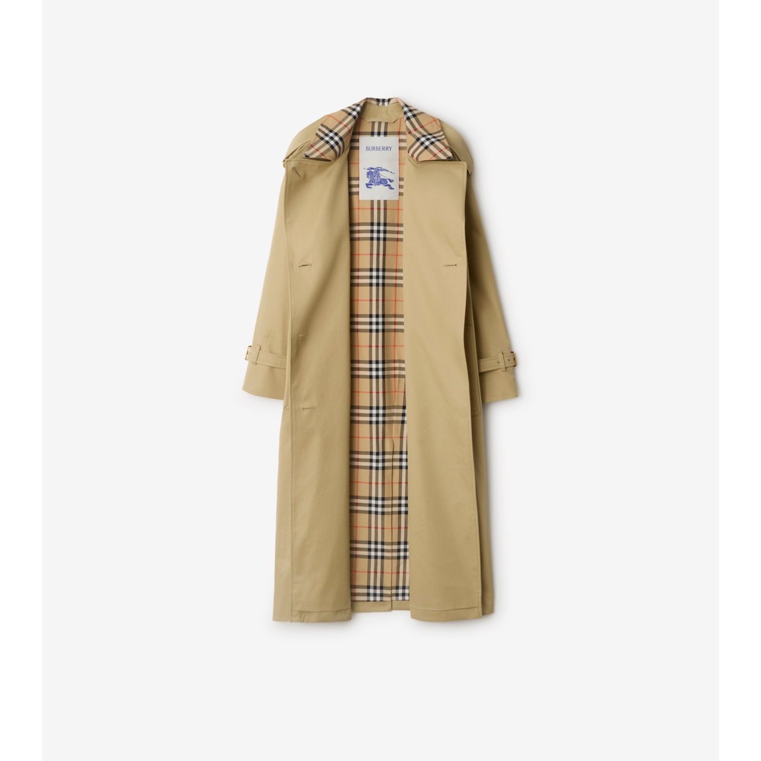 Long Check Collar Castleford Trench Coat - thumbnail 6
