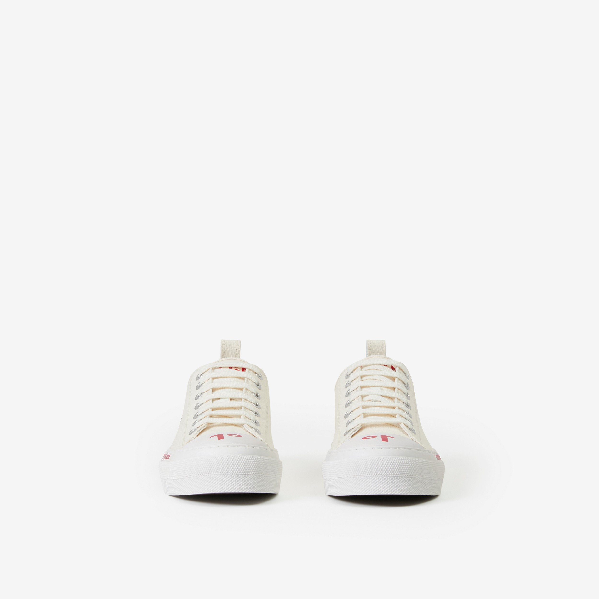 Sneakers en coton avec coordonnées (Blanc Neutre) - Homme | Site officiel Burberry® - 2