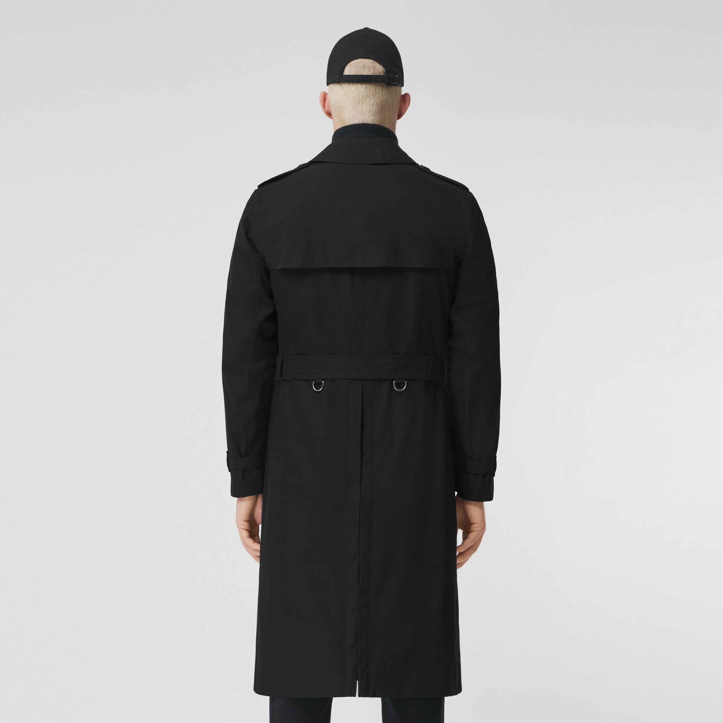 The Long Kensington Heritage Trench Coat in Black - Men | Burberry® Official