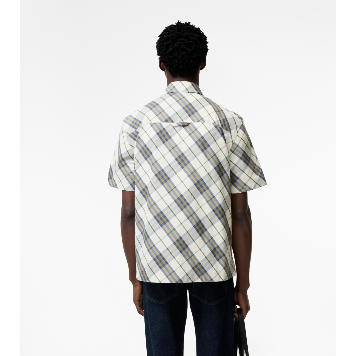 Classic Fit Check Cotton Shirt in Peacock blue - Men | Burberry® Official