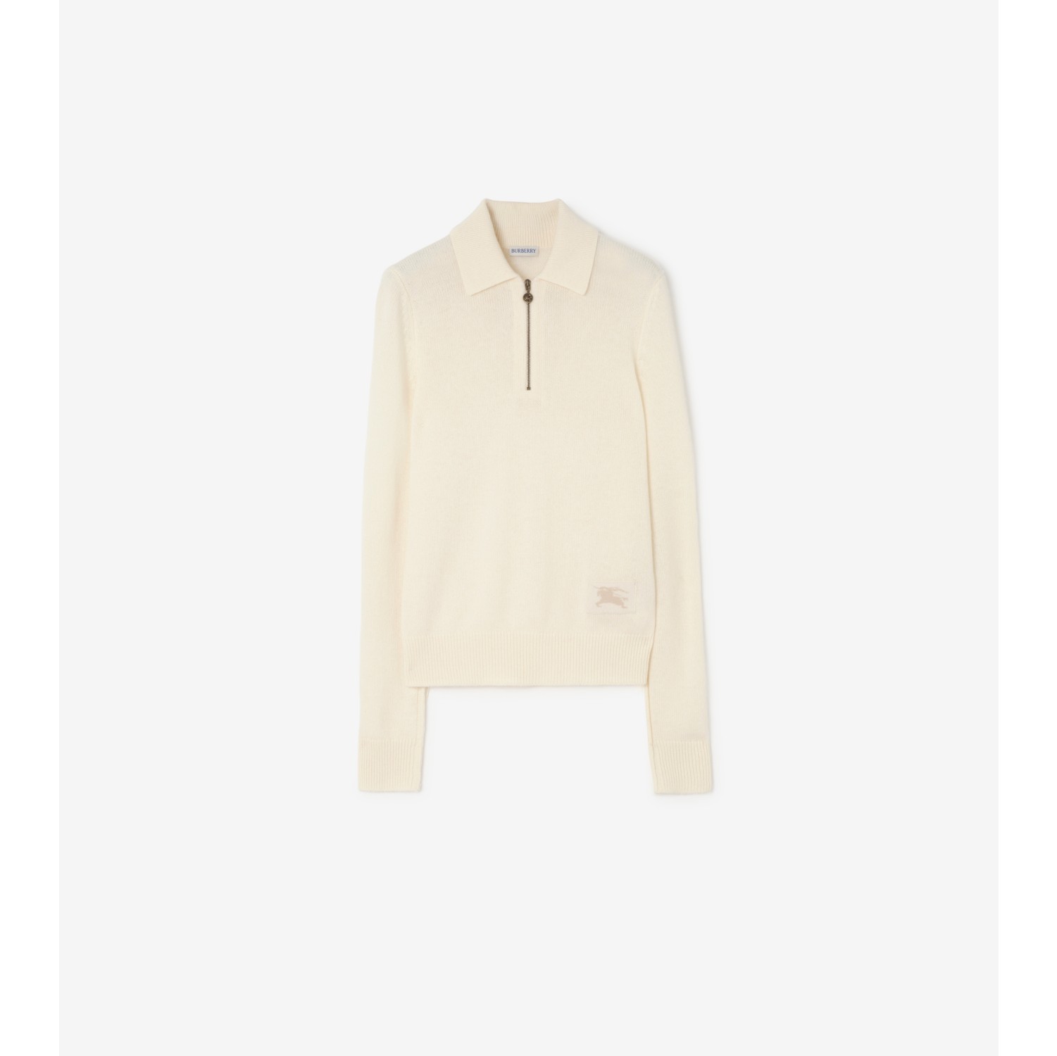Long-sleeve Cashmere Polo Shirt