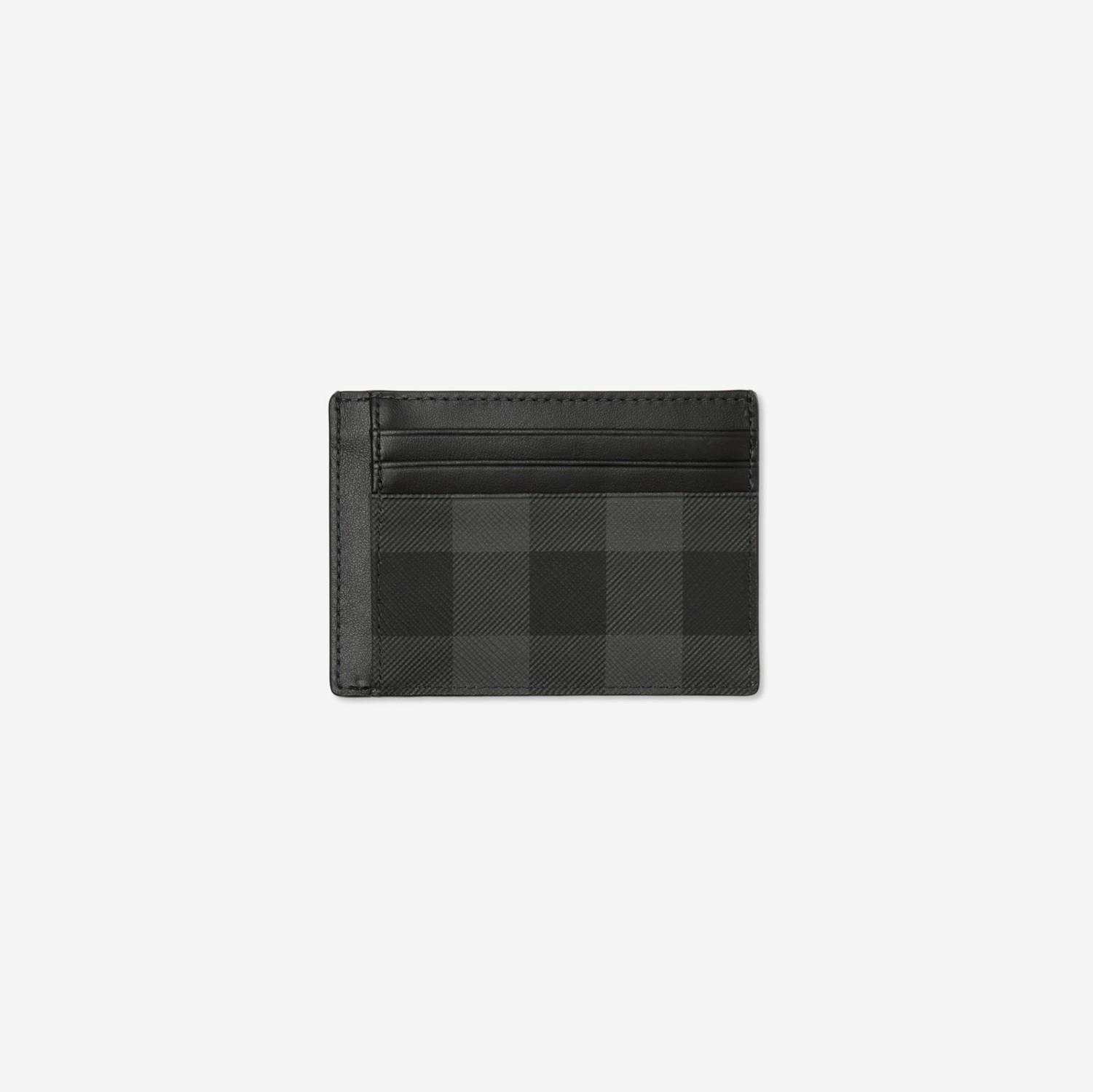 Charcoal Check Money Clip Card Case