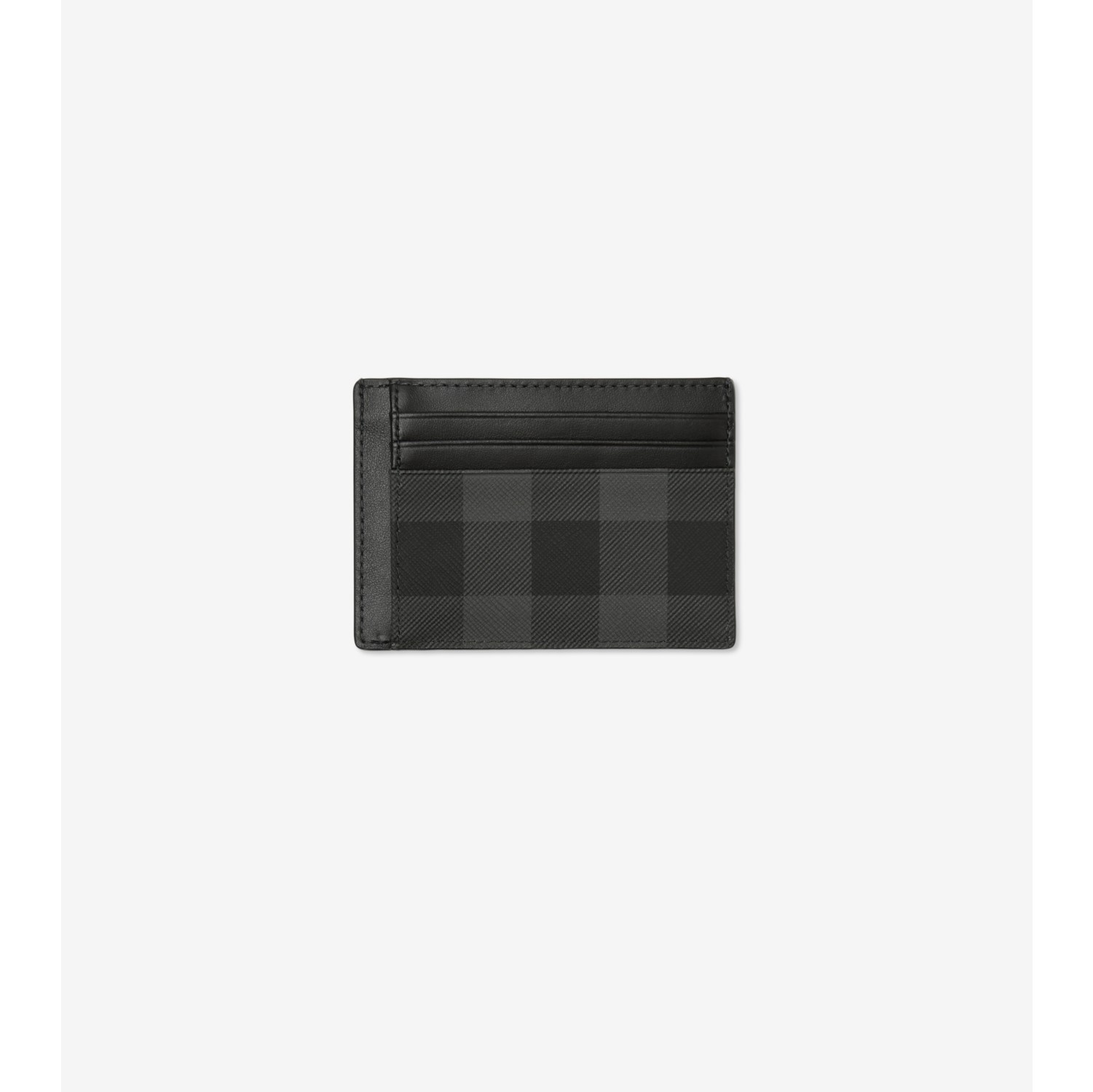 Charcoal Check Money Clip Card Case