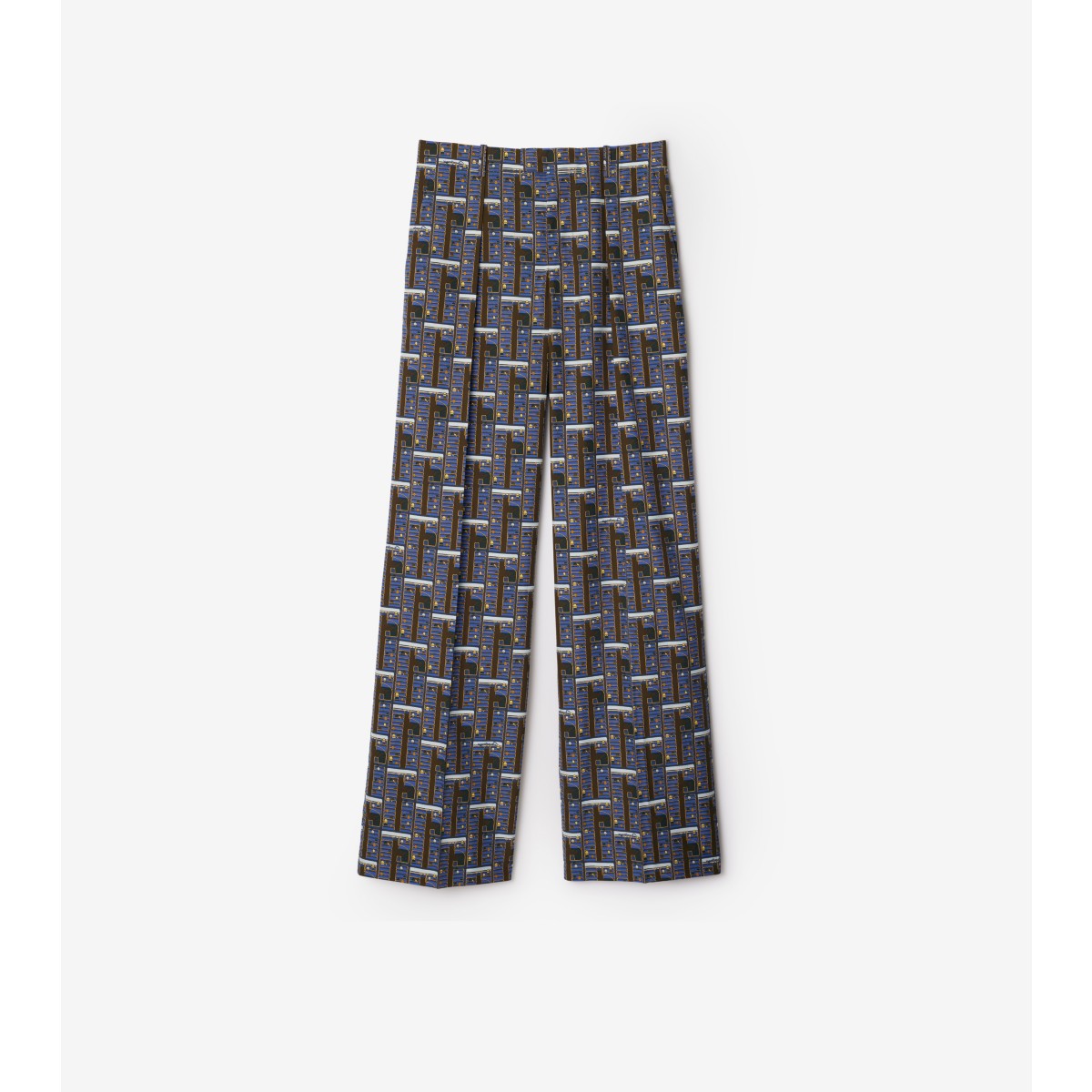 Shop Burberry Bus Silk Pyjama Trousers In Knight