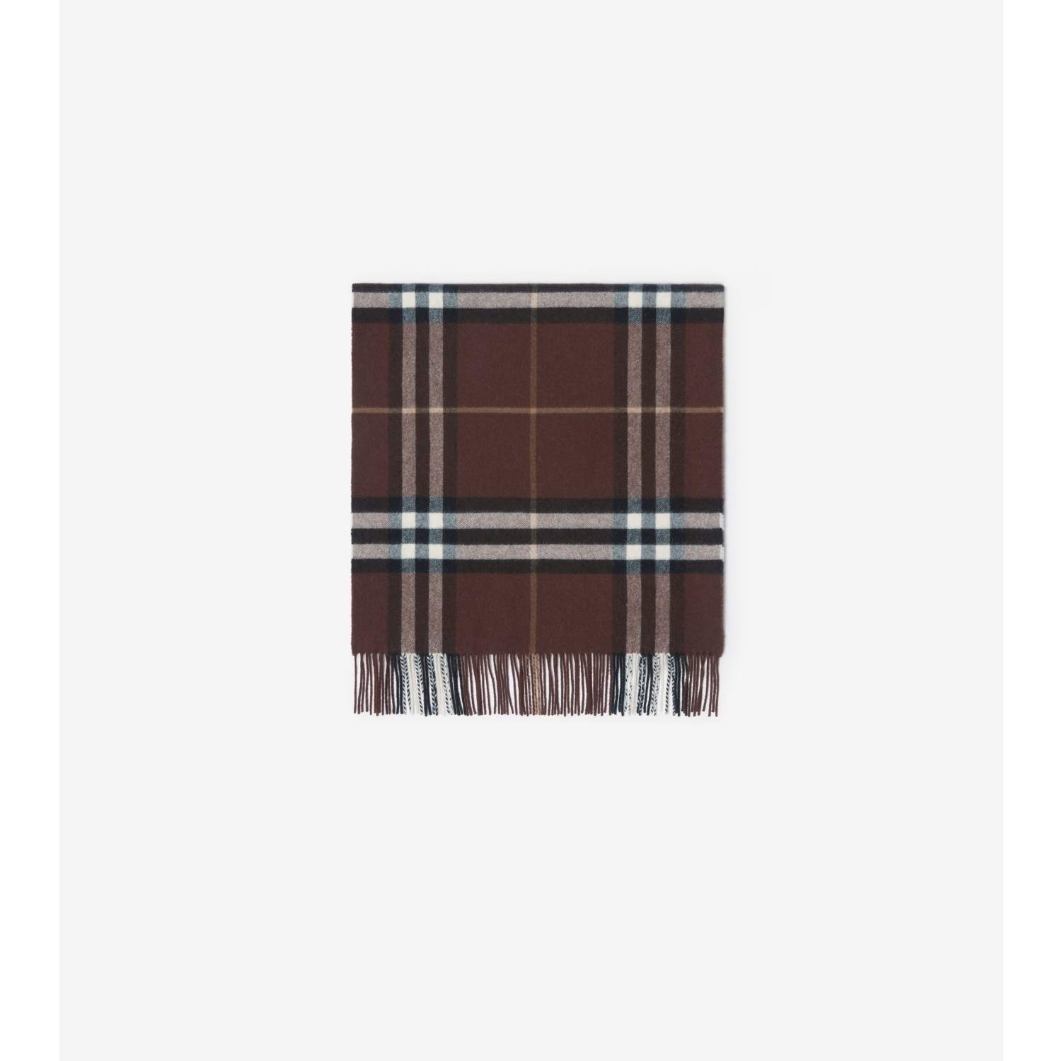 Wide Check Cashmere Scarf
