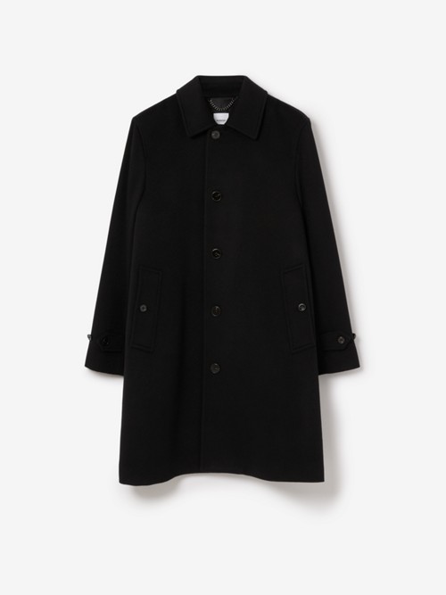 Burberry Mid-length Cashmere Blend Padd In Black