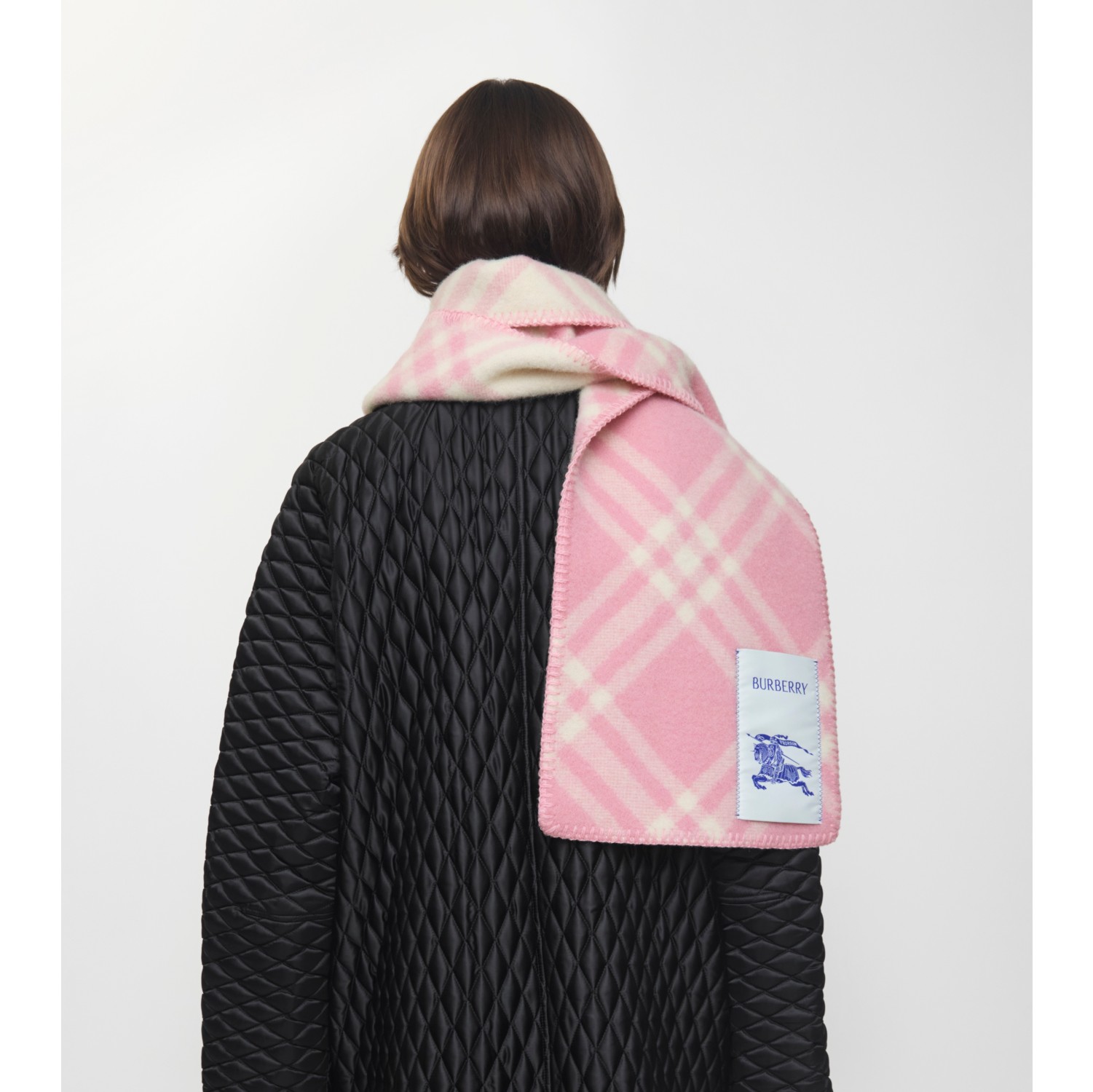 Check Wool Scarf in Sugar pink | Burberry® Official