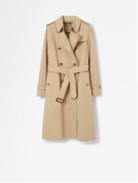 Langer Heritage-Trenchcoat „Kensington“ in der Farbe Honey