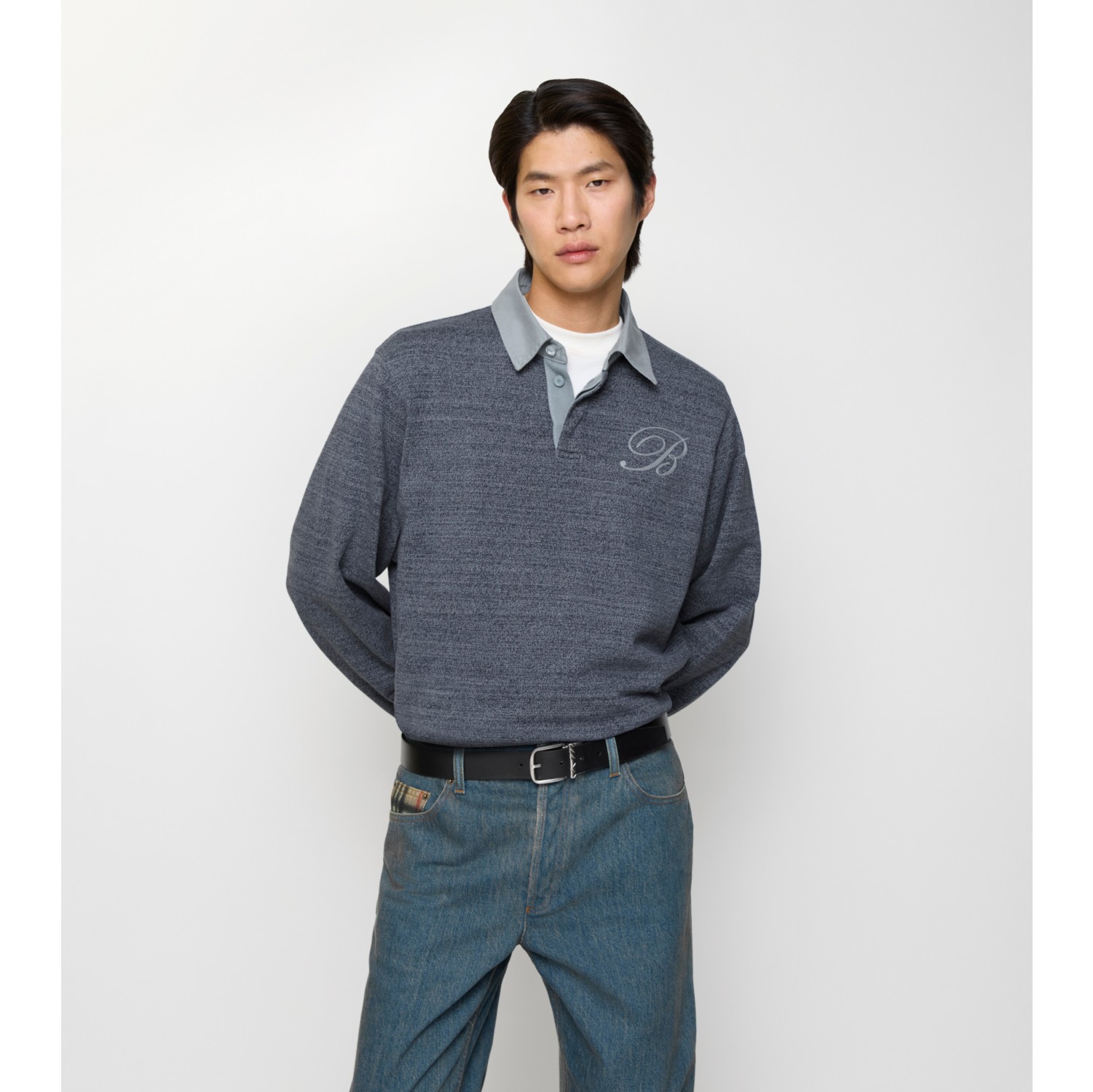 Wendbarer Gürtel mit Check und Dornschließe