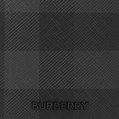 チャコールチェック＆レザー フォールディング カードケース (チャコールグレー) - メンズ | Burberry®公式サイト