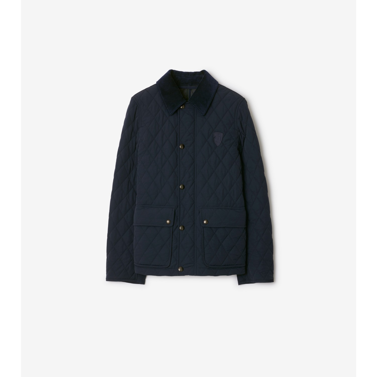 Quilted Nylon Jacket in Navy Women Burberry Official