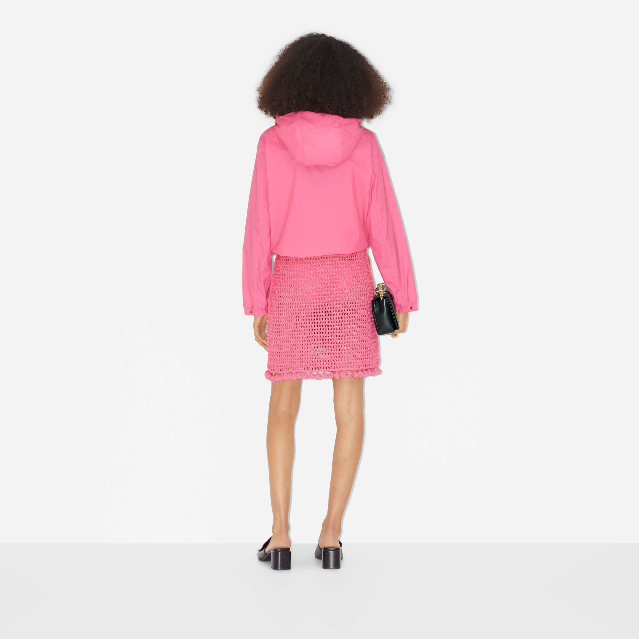 EKD Appliqué Hooded Jacket in Bubblegum Pink - Women | Burberry® Official - 4