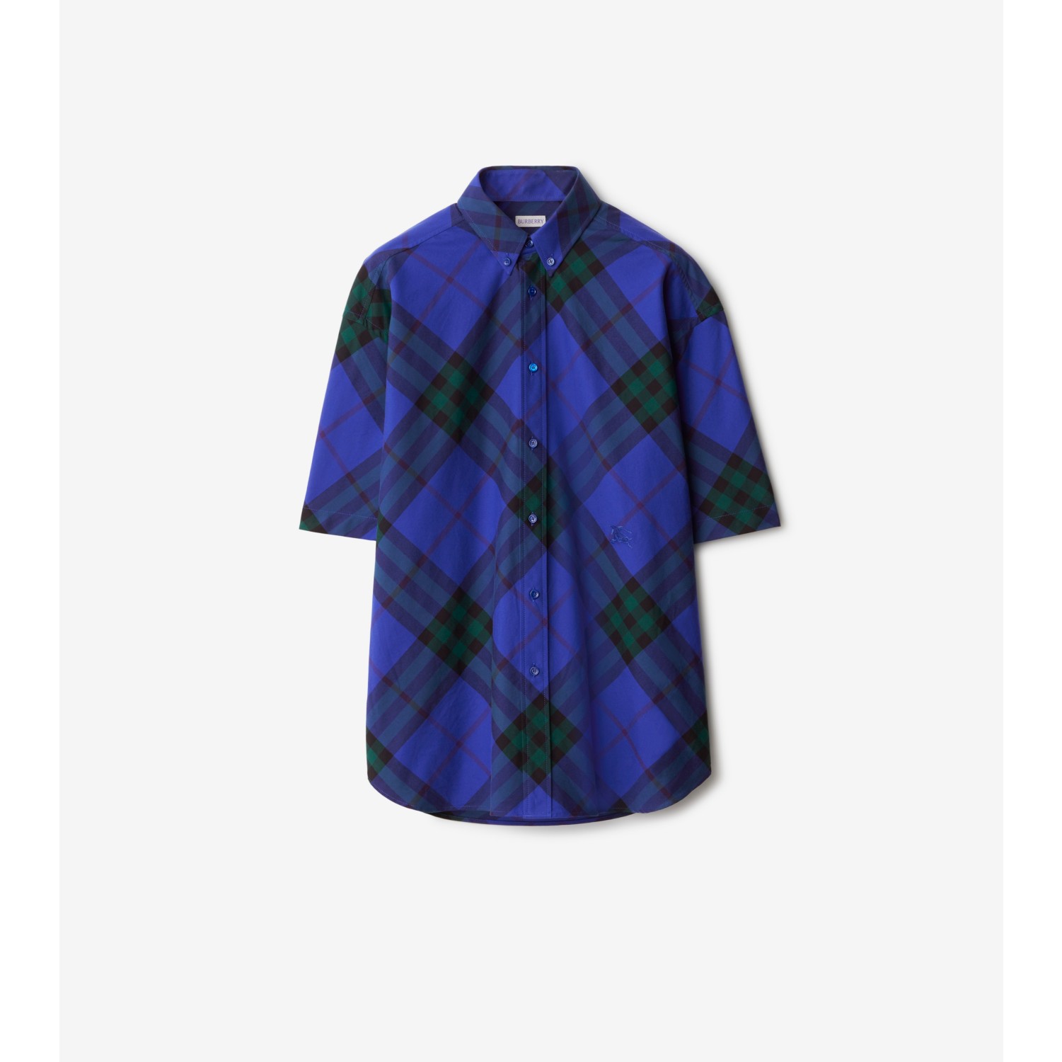 チェック コットンシャツ (ナイト) - メンズ | Burberry®公式サイト