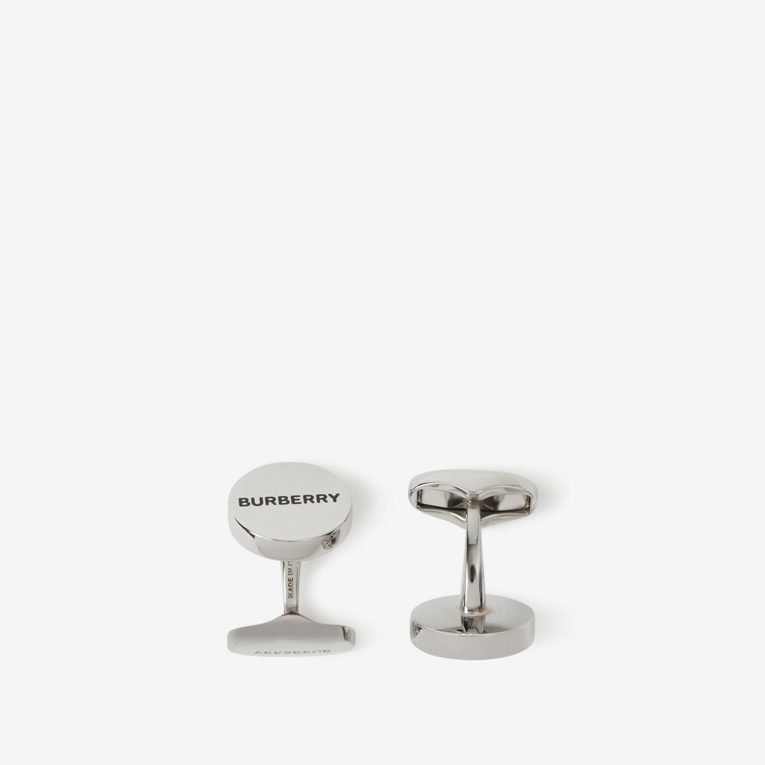 Palladium-beschichtete Manschettenknöpfe mit Burberry-Logo (Silberfarben) - Herren | Burberry®