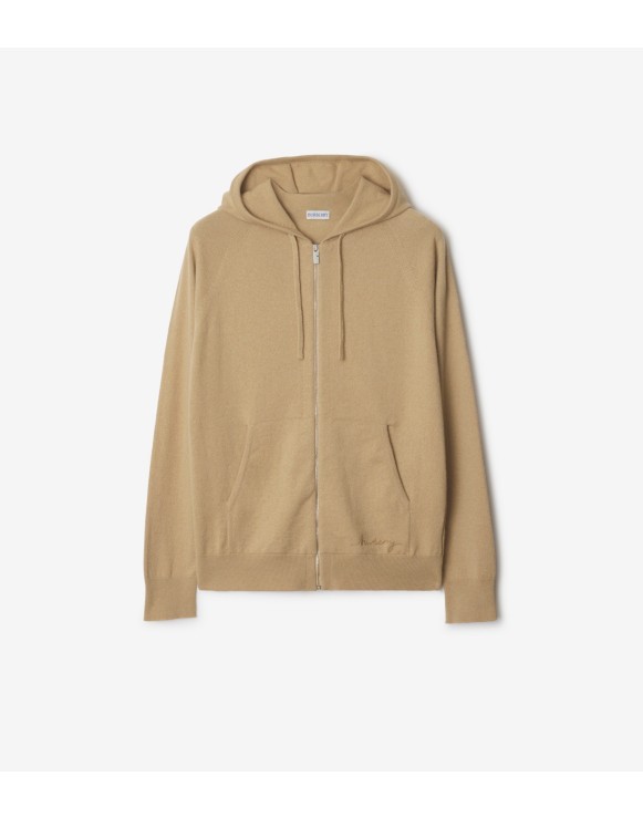 Hoodie zippé en cachemire mélangé