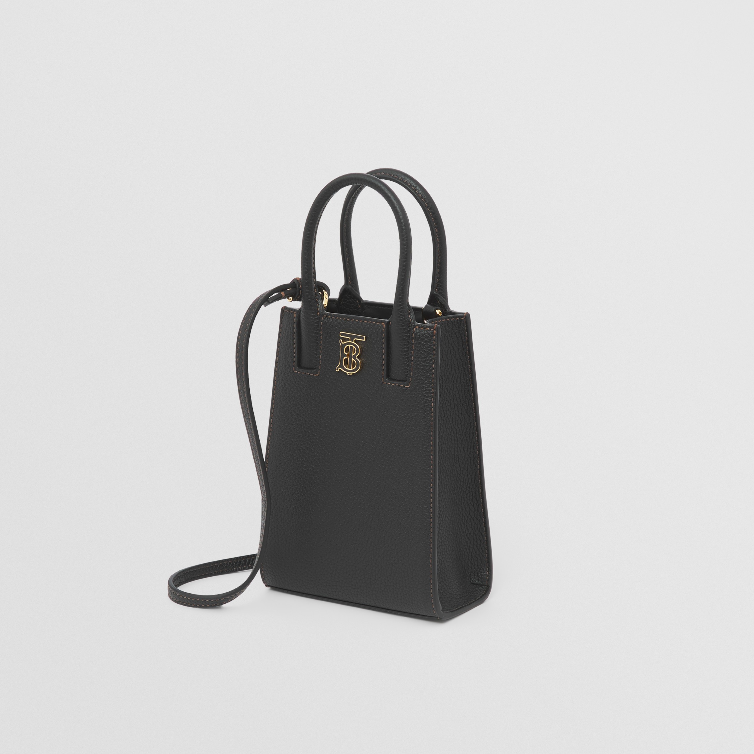 Narbleder-Henkeltasche „Frances“ im Miniformat (Schwarz) - Damen | Burberry® - 4