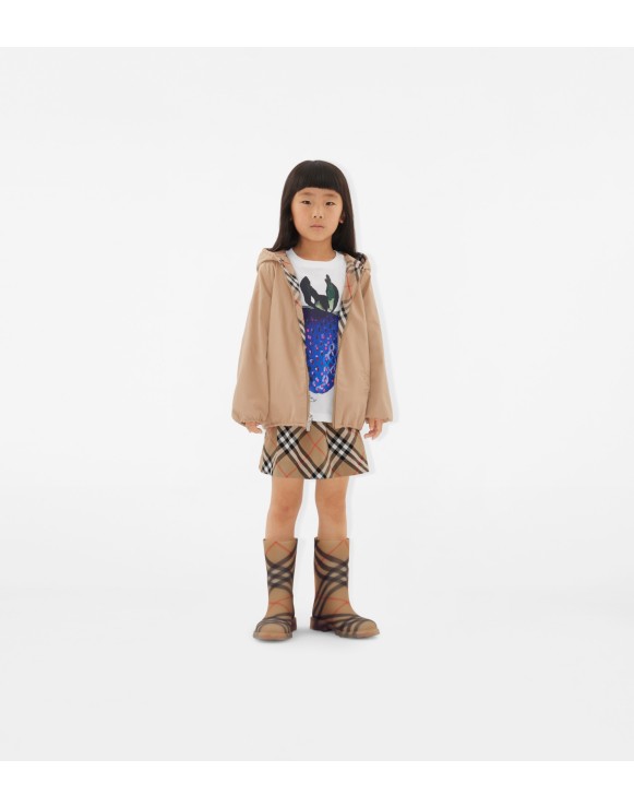 Reversible Check Cotton Blend Jacket