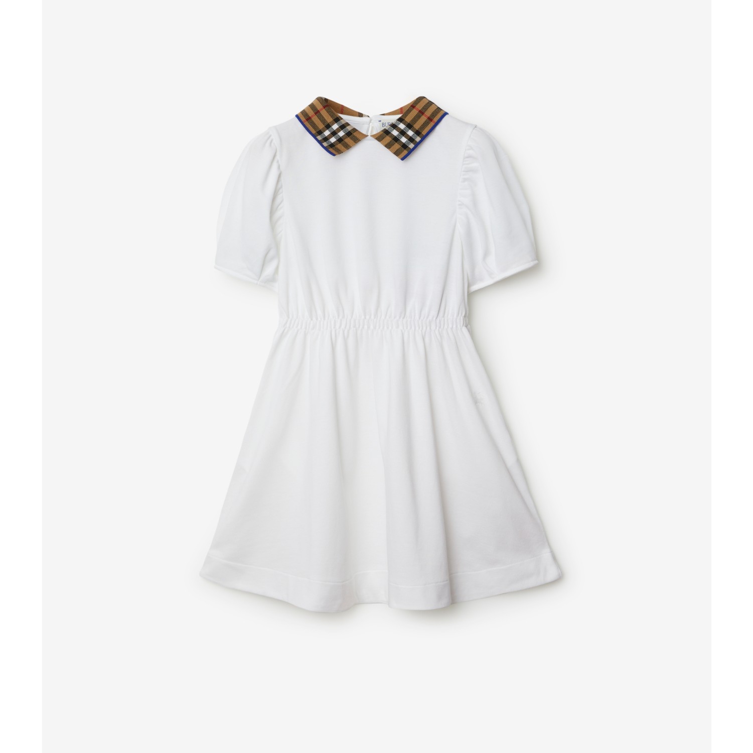 Check Collar Cotton Polo Shirt Dress