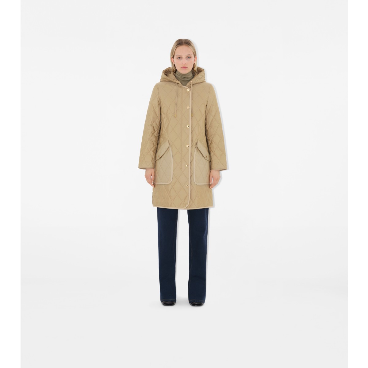  Check Quilted Thermoregulated Coat