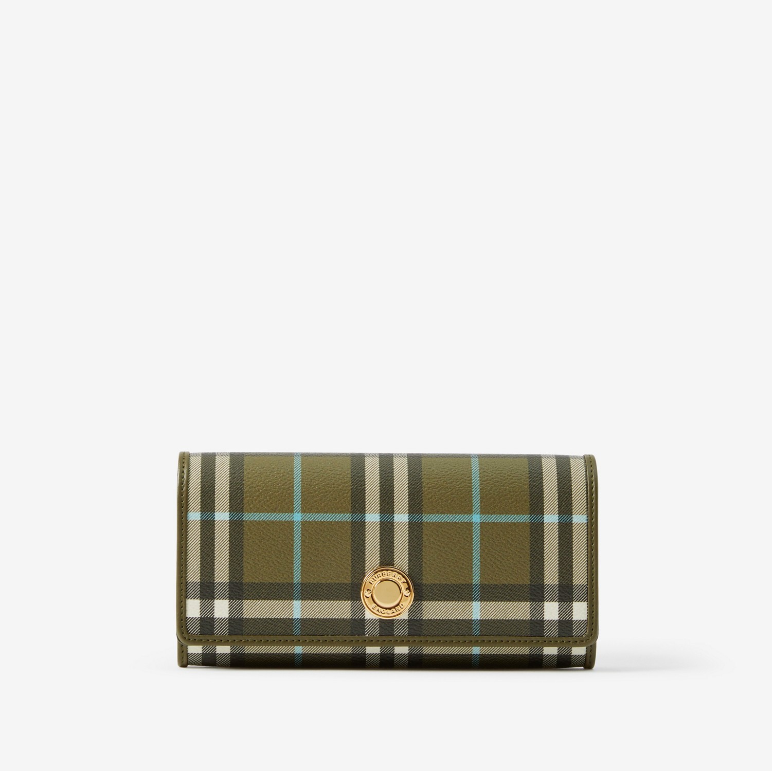 Brieftasche im Kontinentalformat in Check (Olivgrün) - Damen | Burberry®