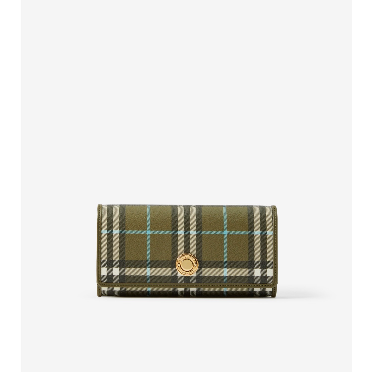 Burberry House Check and Leather Continental Wallet