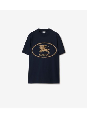Knight Stamp Cotton T-shirt in Black - Men | Burberry® Official