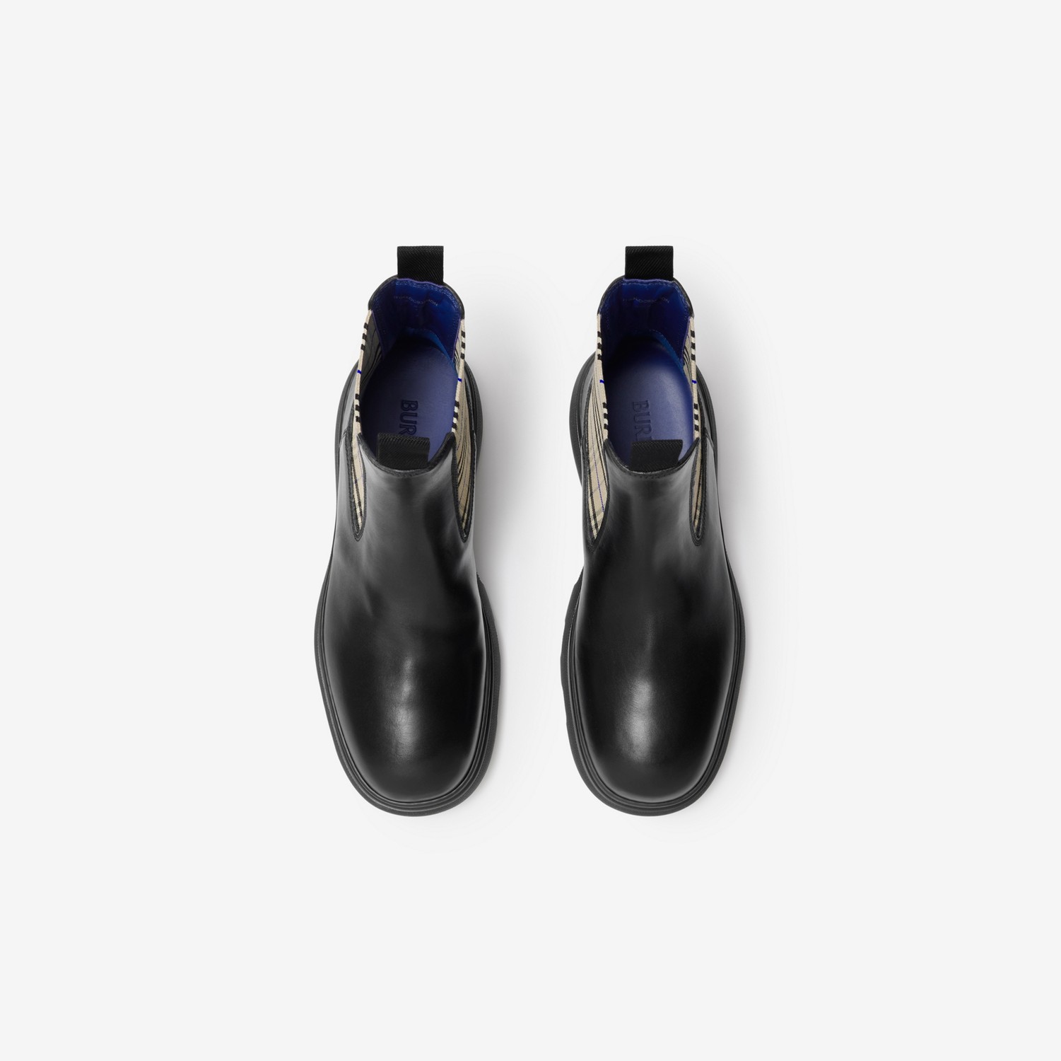 Leather Creeper Low Chelsea Boots in Black/lichen - Men Leather Creeper Low Chelsea Boots in Black/lichen - Men