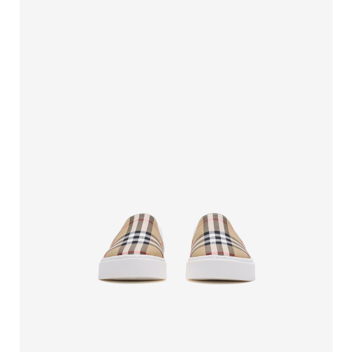  Check Cotton Slip-on Sneakers