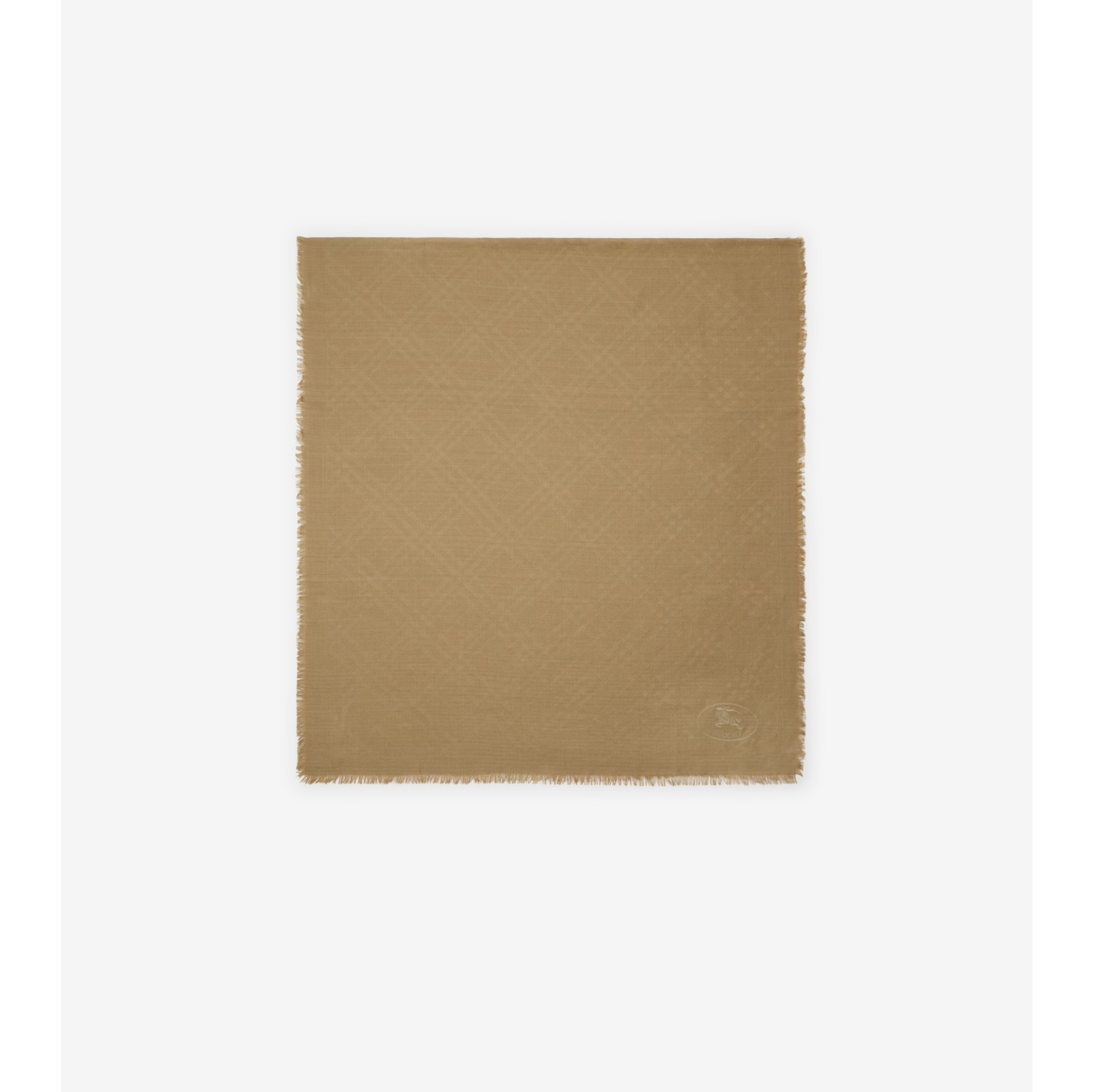 Sciarpa ampia in lana e seta Check