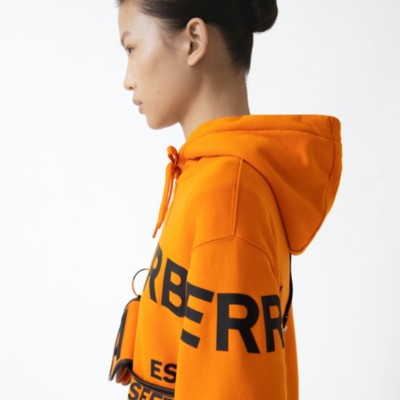 orange burberry hoodie