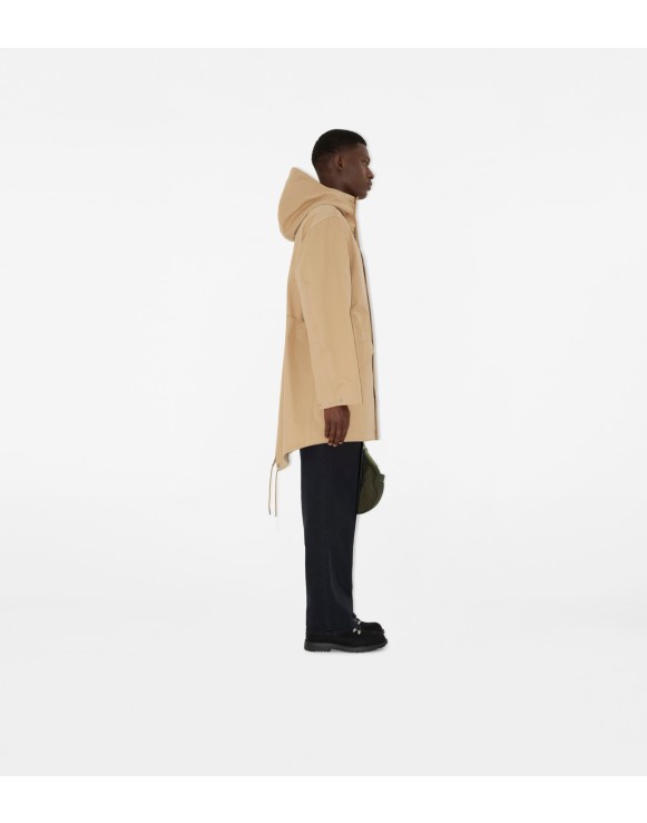 Parka en gabardine liée