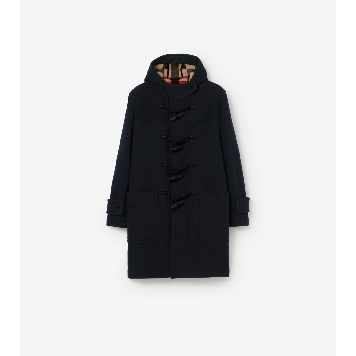 Burberry navy on sale wool coat