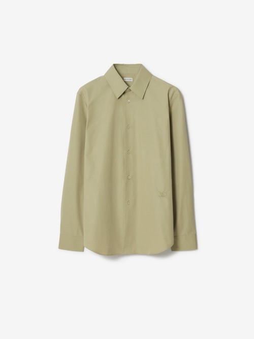 Burberry Cotton Shirt In Green