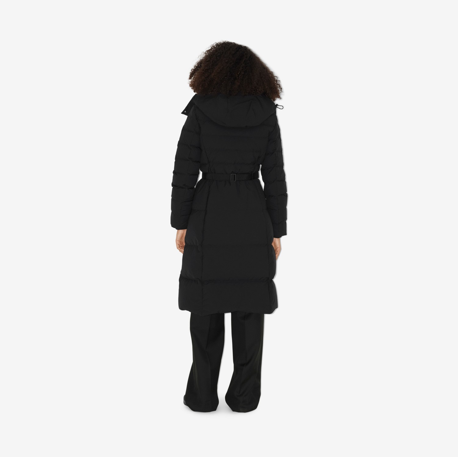 Abrigo de plumas con cinturón (Negro) - Mujer | Burberry® oficial