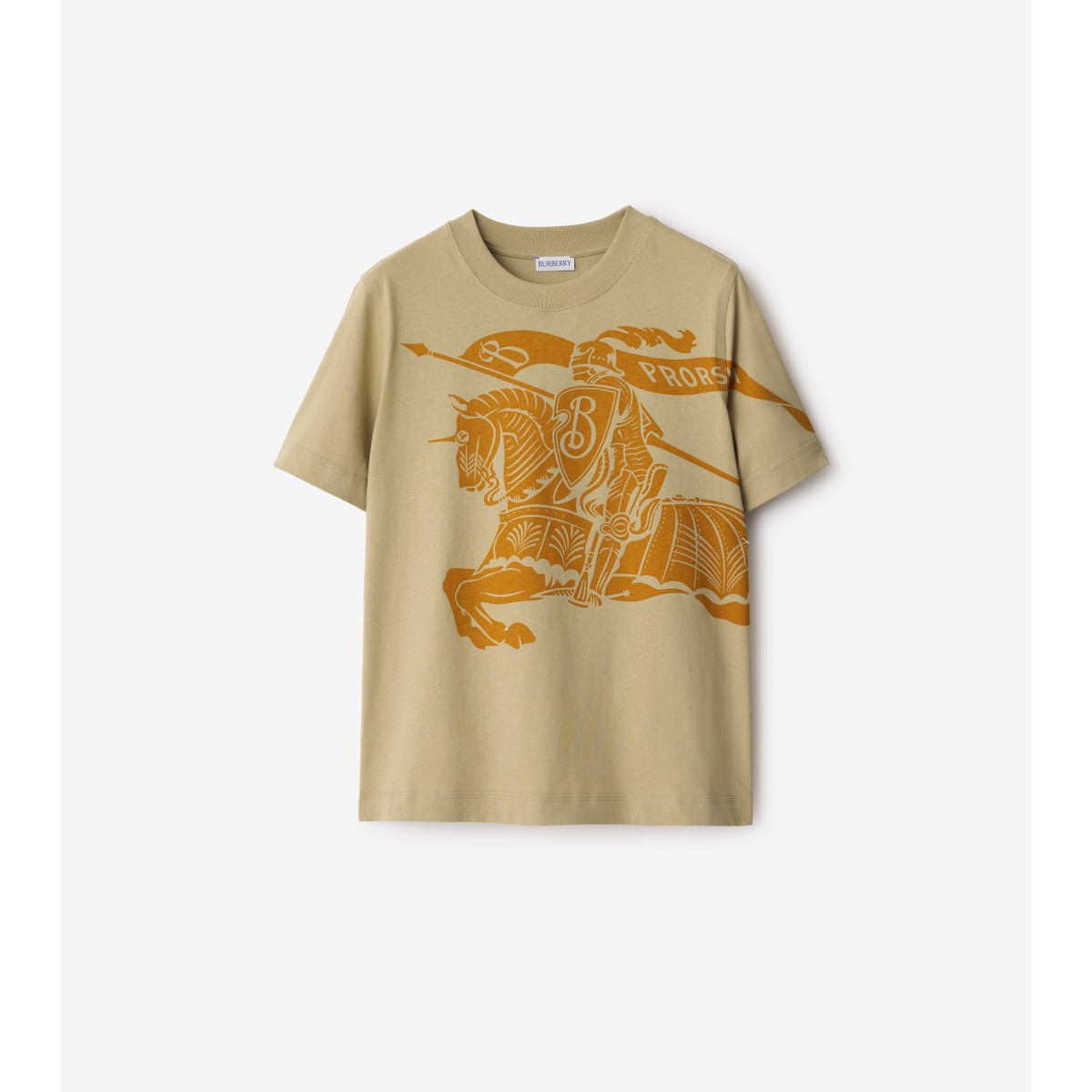 Shop Burberry Ekd Cotton T-shirt In Hunter