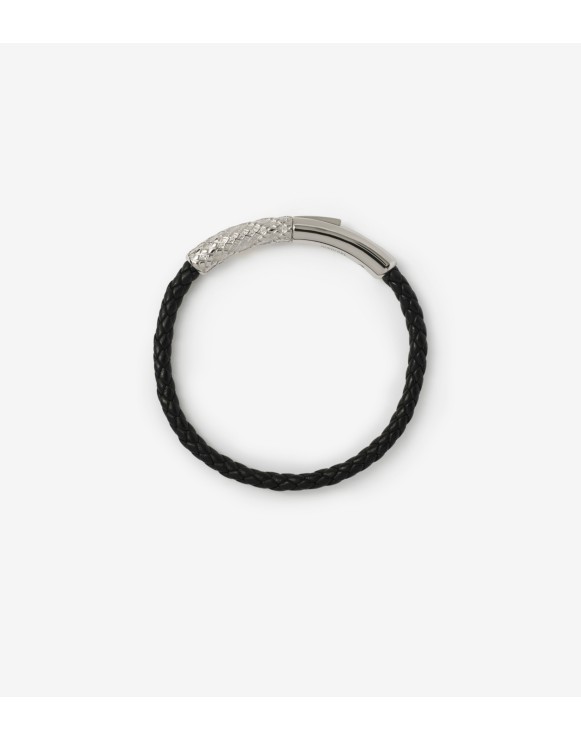 Leather Check Bracelet