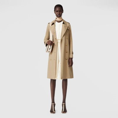 The Long Kensington Heritage Trench Coat in Honey - Women | Burberry®  Official