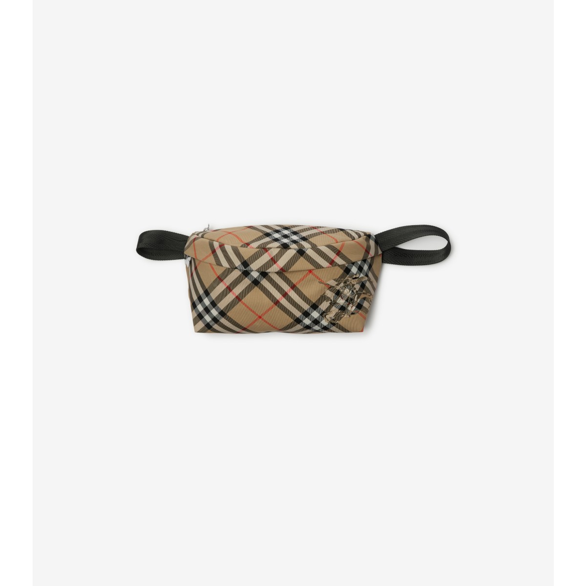 Shop Burberry Check Belt Bag In Sand