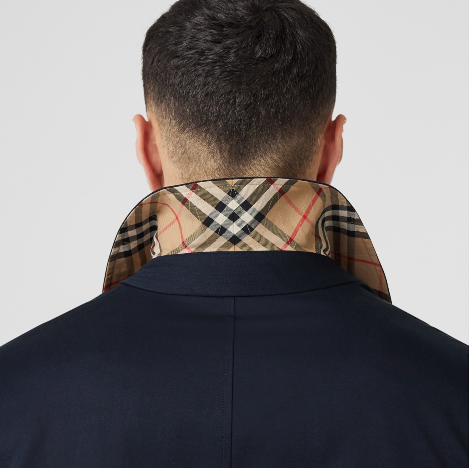 Abrigo tres cuartos Heritage Paddington corto (Azul Penumbra) - Hombre | Burberry® oficial