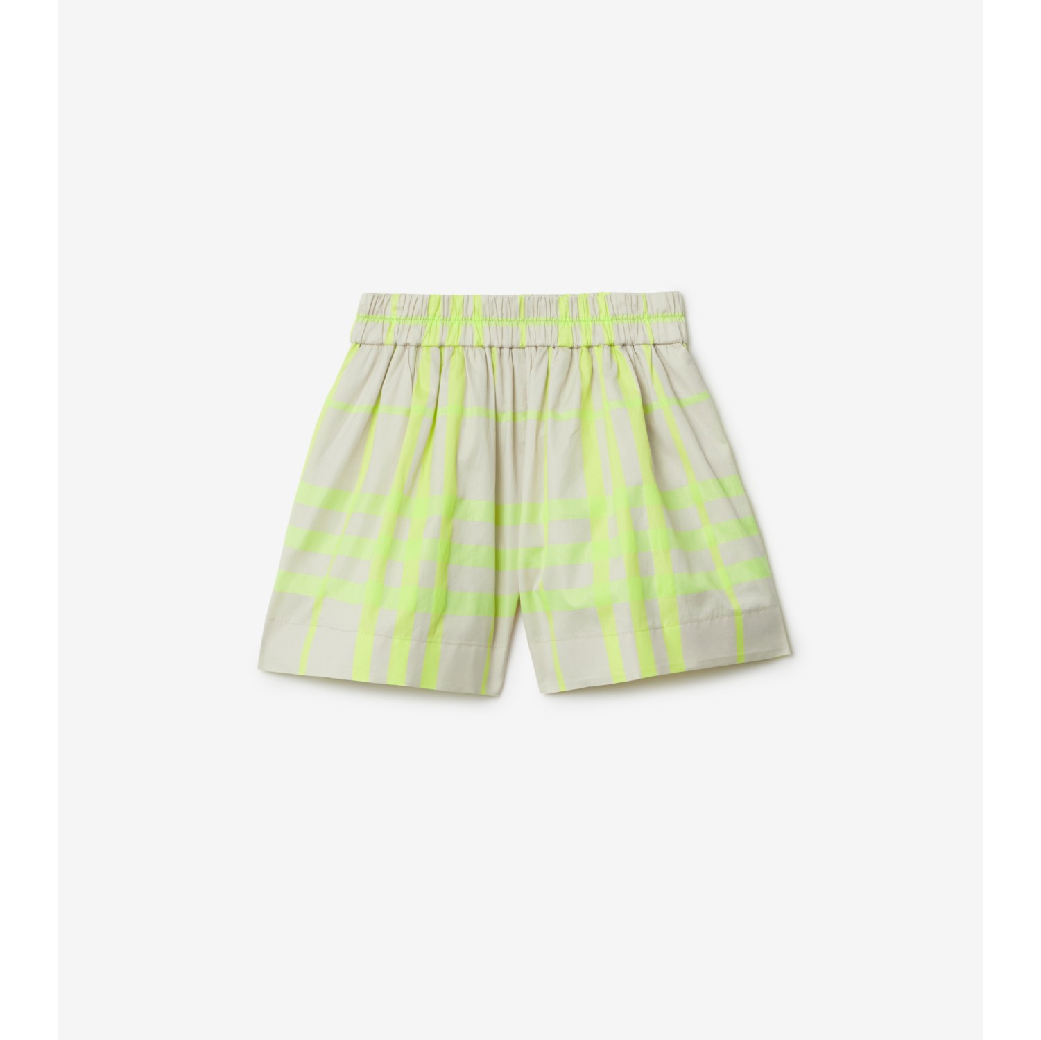 Check Cotton Blend Shorts